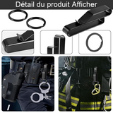 Porte-clés 4,5x7,5cm porte-clés en acier inoxydable de haute qualité porte-clés de travail pour homme amovible pour ceinture noir