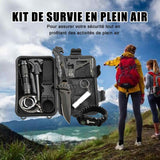 Kit de survie 10pcs kit de survie d'urgence fournitures premiers soins pour le camping randonnée multifunctional survival extérieur