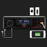 Bluetooth auto radio 12v voiture monolingot short lecteur MP3 avec interface ISO double USB bluetooth FM radio à charge rapide