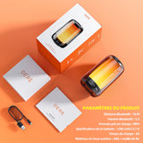 Enceinte bluetooth portable avec 12 effets lumineux résistant et à l'eau selon la norme ipx5 jumelage avec d'autres enceintes noir