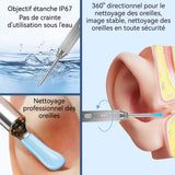 Cure-oreille 230mah 2,4GHZ nettoyeur d'oreille otoscope caméra HD étanche IP67 pour adultes et enfants avec LED otoscope oreille