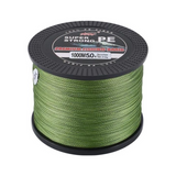 Fil de peche 1000M PE tressé ligne de pêche vert 0.37mmN ligne de pêche résistant à l'abrasion et durable ligne de pecheligne peche