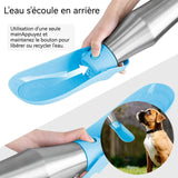 Bouteille d'eau pour chien 750ml isolation en acier inoxydable convient aux chiens chats facile à nettoyer matériau sain bleu