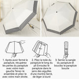 Parasol à 8 baleines pour les jours ensoleillés et pluvieux mini parapluie de poche parapluie anti-UV coupe-vent et portable