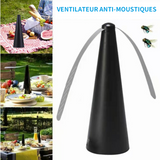 Ventilateur anti mouche 3 pcs répulsif à pale avec des pales souples pour eloigner les mouches répulsif anti mouche pour BBQ fêtes