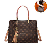 Sac en cuir véritable imprimé sac femme nouvelle tendance grande capacité sac à main mode épaule Messenger sac