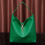 Dames sac en polyuréthane Grain galet motif poche épaule sous les bras sac grande capacité sac rétro boulette sac à dos