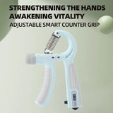 Hand grip force de préhension réglable force de préhension 5-60 kg renforçateur de bras design ergonomique antidérapante Bleu ciel