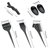 Kit Coloration Cheveux 19 pièces Comprend un ensemble complet d'outils Matériaux de haute qualité Coloration sûre et confortable