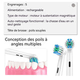 Têtes de Brosse à Dents de Rechange 360 degrés et rechargeable Nettoyage en profondeur Brossettes pour brosse à dent électrique