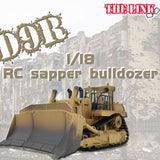 Bulldozer d'ingénieur jaune du désert 1:18, véhicule d'ingénierie télécommandé multifonctionnel, cadeau pour enfants
