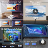 Vidéoprojecteur 1280x720P Bluetooth 5.0 220ANSI machine de projection vidéoprojecteur portable correction automatique du trapéze