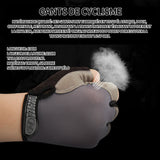 Gants de cyclisme 13cm gant de sport gants antidérapants porosité gants demi-doigts vélo gants demi-doigts pour l'extérieur noir
