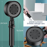 Ensemble de pommeau de douche ‎25x10x12,7cm avec 1,5m tuyau 5modes douche pommeau douche anti calcaire haute pression douchette
