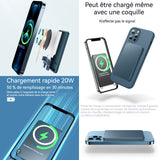 Batterie externe magnétique 10000mAh batterie externe magnétique sans fil power bank Batterie externe et filaire chargeur portable
