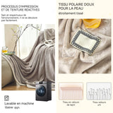 Couverture 200x150cm plaid canape polaire de lait multifonctionnelle chaud et confortable antistatique cadeaux de vacances exquis
