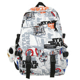 Sac à dos scolaire 45x32x14cm sac à dos de la version coréenne de la mode harajuku vent simple léger marée cent étudiants cartable