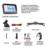 améra de recul coque ABS 5 pouces modèle 12v 1.3w feu stop universel caméra d'image de recul voiture sans fil caméra étanche IP68