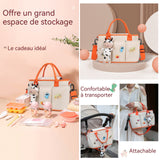 Sac à langer 22x33x15cm livré avec pendentifs et décorations bandoulière réglable sac à langer multifonctionnel matériau imperméable