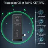 Batterie Premium de Remplacement pour iPhone SE2 1821 mAh Identique à l'Original Kit Outils Professionnels et adhésif écran Inclus