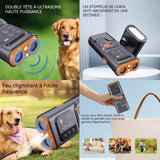 Anti aboiement chien 30khz répulsif à ultrasons pour chiens avec lumière stroboscopique haute fréquence et 2 modes ultrasoniques