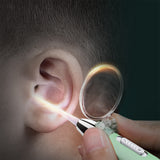 Pelle d'oreille lumineuse pelle d'oreille bébé creusage visuel pincette de cérumen ensemble avec cueillette d'oreille légère