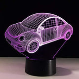 TD® Lampe optique poser décoratif tactile 7 couleurs illusion optique - modèle voiture - faible consommation câble USB ou 3 piles AA