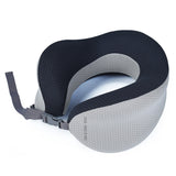 TD® Oreiller en forme de U avion voiture siège voyage d'affaires santé cou oreiller avion mousse mémoire forme portable couleur gris