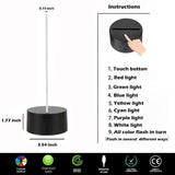 TD® Lampe optique poser décoratif tactile 7 couleurs illusion optique - modèle rodéo - faible consommation câble USB ou 3 piles AAA