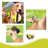 TD® Brosse Chien et Chat Peigne de Toilettage Rétractable pour Les Animaux Enlèvement Efficace Autonettoyante Jusqu'à 95% Poils Fins