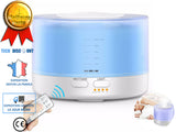 TD® Humidificateur d'Air Ultrasonique à Télécommande/Machine Aromathérapie muet Arôme 500 ml/ Diffuseur d’Arômes/Purificateur Coloré