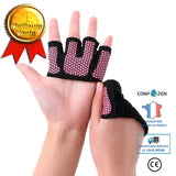 Gants de sport fitness gants demi-doigts antidérapants haltères gants de sport gants d'haltérophilie gants yoga quatre doigts