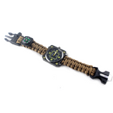 INN® Montre de sauvetage de voyage de camping d'alpinisme en plein air Sifflet de survie multifonctionnel EDC Montre de survie bouss