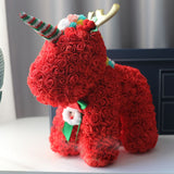 TD® Cadeau de Noël créatif rose licorne bois mousse ours Noël rose ours cadeau du jour de l'an Noël bonhomme de neige wapiti cadeau