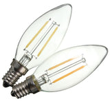 TD® Ampoule Pointue E14 2W Rétro/ Ampoule Lumière Edison LED COB Blanc froid / 200 lm / Economie d’énergie / 50 000 Heures