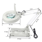 TD® Table de travail pliable portable LED verrerie lumière loupe lampe de table avec éclairage