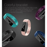 TD® ID115 Smart Bracelet Fitness Tracker Compteur d'étape Surveillance d'activité Bracelet Bande pour iPhone Android rose