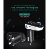 TD® C26S Transmetteur FM Bluetooth pour voiture,Récepteur sans fil Bluetooth In-Car Lecteur MP3 Adaptateur radio Kit voiture avec 5V