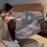 TD® Chaise berçante électrique pour bébé chaise confort serrure à un bouton facile à enlever et à laver installation lit berceau sim