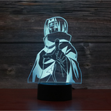 TD® Veilleuse 3D,3D Led Veilleuse Naruto Uchiha Itachi Action Figure 7 Couleurs Toucher Illusion Optique Lampe De Table AM5797