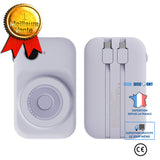 TD® Trésor de charge magnétique 10000mAh USB avec charge rapide à deux fils adaptée au trésor de charge de téléphone portable Apple