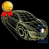 TD® xm13908-3D Lampe Illusion Optique Led Veilleuse 3D Lampe De Voiture 7 Couleur Led Veilleuses Pour Enfants Touch Led Usb