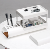 TD® Boîte de rangement de bureau porte-stylo simple bureau de bureau papeterie créative rangement de salle de bain boîte de rangemen