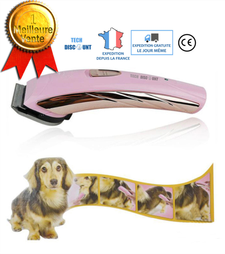 TD® Tondeuse electrique pour animal de compagnie rasoir fader muet bicolore poil couper atténuateur outil cisaillement chats chiens
