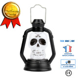 TD® Eclairage de Meuble Crâne/ Halloween Lumière Portable Lanterne Lampe Kérosène Forme lampe