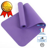 TD® Haute Qualité 1 cm Anti-bactérien Non Toxique Anti Slip Tapis De Yoga Doux Gym Sports Maison Violet 183 cm * 61 cm * 10 mm