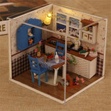 TD® DIY Maison de Noël miniature Assemblez LED Dollhouse Furniture Kit cadeau de Noël jouet