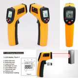 TD® thermomètre infrarouge laser automobile sans contact température écran lcd électronique rapide numérique indication pile portabl