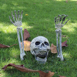 TD® Crâne et Mains de Squelette Humain / Décoration Halloween / Accessoires pour Fêtes à thème/ Horrible en plastique/ Kit Déco