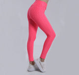 Pantalon musculation sport fitness leggings taille haute taille haute femme pantalon yoga bulle rose sport leggings  levage h